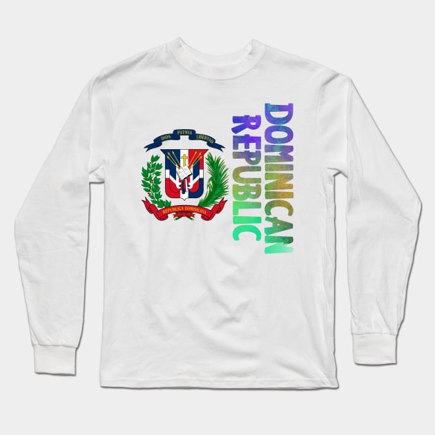 Dominican Republic Coat of Arms Design Long Sleeve T-Shirt by Naves